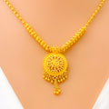 Refined Floral 22k Gold Necklace Set 