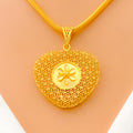 Impressive Triangular 22K Gold Mesh Pendant