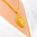 Impressive Triangular 22K Gold Mesh Pendant