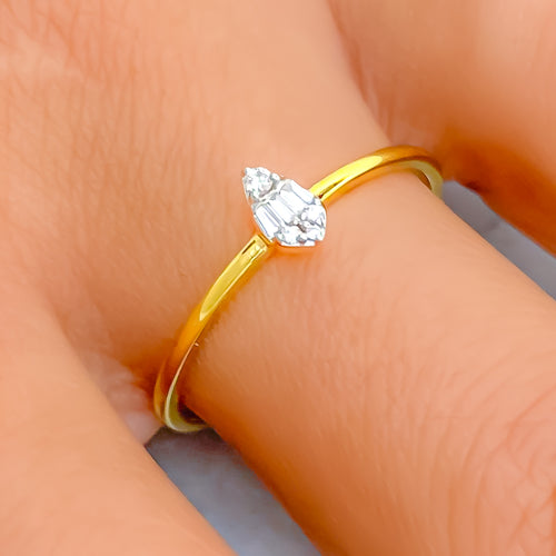 Bright Everyday 18K Gold + Diamond Ring 