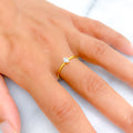 Attractive Marquise 18K Gold + Diamond Ring 