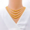 Dotted Fashionable 22k Gold Lara Necklace Set 