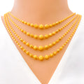 Dotted Fashionable 22k Gold Lara Necklace Set 