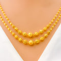 Intricate Festive 22k Gold Two Lara Necklace Set