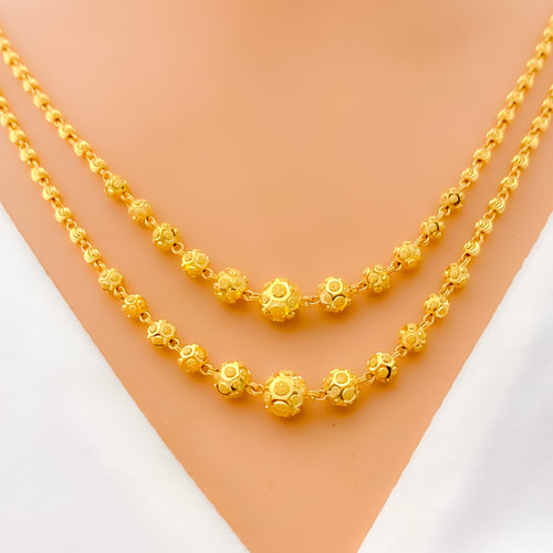 Majestic Modern 22k Gold Two Lara Necklace Set 