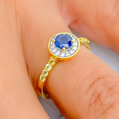Round Ornate 18K Gold + Diamond Ring