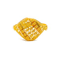 Alternating Luminous Signature 22K Gold Ring