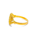 Alternating Luminous Signature 22K Gold Ring