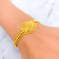 Classy Elongated Hexagon 22k Gold Bracelet 