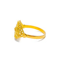 Delightful Blooming Posh Floral 22K Gold Ring 