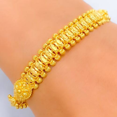 Interlinked Ornate 22k Gold Bracelet 