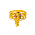 Festive Fashionable 22K Gold Tasseled Ring 