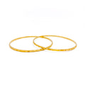 Delicate Classic Chic 22k Gold Bangle Pair 
