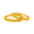 Timeless Traditional 22k Gold Screw Bangle Pair 