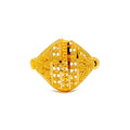 Versatile Elevated 22K Gold Beaded Ring 