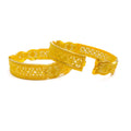 Palatial Floral Netted 22k Gold Screw Bangle Pair 