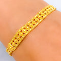 Attractive Floral Line 22k Gold Bracelet 