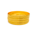 Brilliant Lustrous 22k Gold Dotted Bangles 