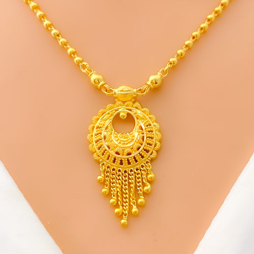 Buy New Circular Designed Gold Necklace Set Online