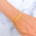 Attractive Textured 22k Gold Bangle Bracelet