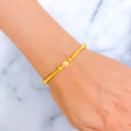 Lavish Wavy 22k Gold Bangle Bracelet