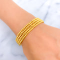 Timeless Orb Bead 22k Gold Bangle Bracelet