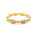 Iconic Oval Accented 22k Gold Vivid Bangle 