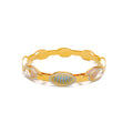 Iconic Oval Accented 22k Gold Vivid Bangle 