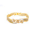 Exquisite Charming 22k Gold Floral Bangle 