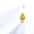 Glistening Floral Chand 22k Gold Earrings 