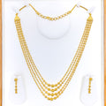 Classy Graceful 22k Gold Four Lara Necklace Set