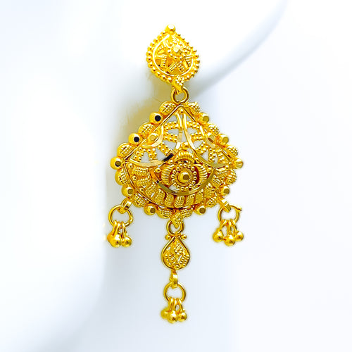 attractive-tasseled-22k-gold-earrings