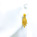 Dressy Pear Drop 22k Gold Earrings