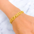 Bright Mesh Interlinked 22k Gold Bracelet 