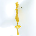 Unique Filigree Floral Chandelier 22k Gold Earrings 