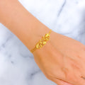Reflective Geometric Patterned 22k Gold Bracelet 