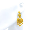 Dressy Domed Rangoli 22k Gold Earrings 
