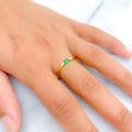 Minimalist Sleek 18K Gold + Diamond Ring 