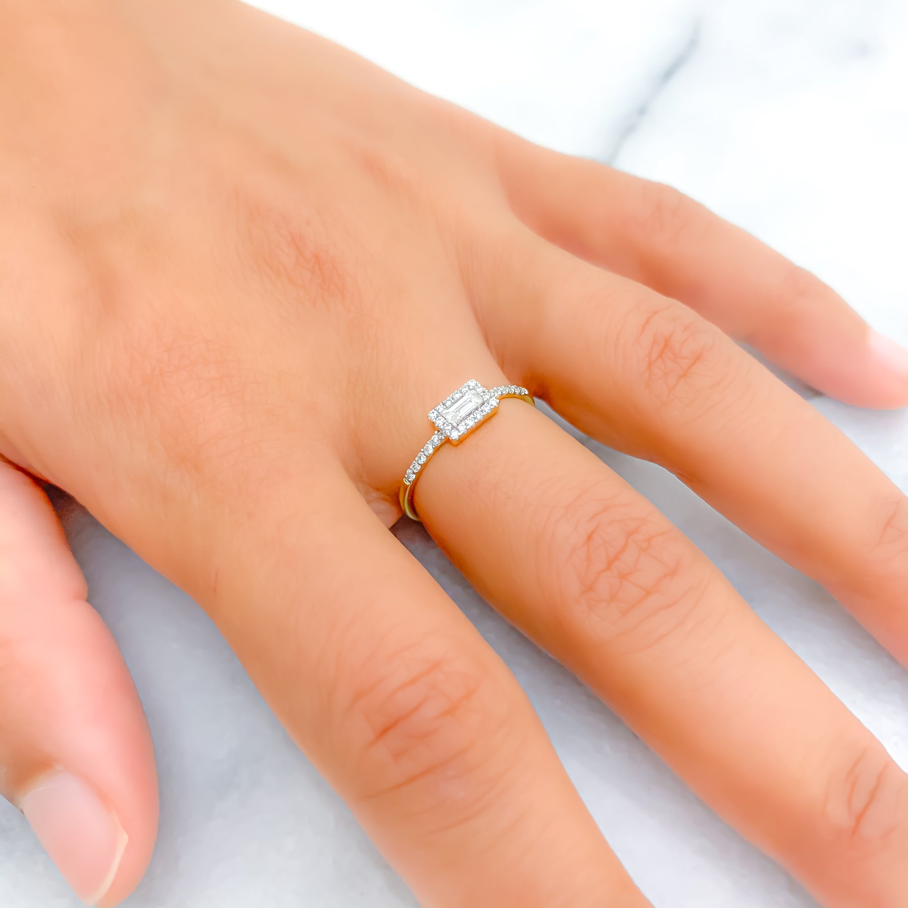 Large Diamond Rings Plain Rectangular Wedding rings with rectangular diamonds | Beachweddingtips.com