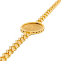Upscale Floral 21k Gold Coin Bracelet