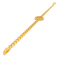 Striped Oval 21k Gold Coin Bracelet