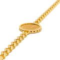 Glistening Oval 21k Gold Coin Bracelet