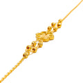 Reflective Floral 21k Gold Bracelet