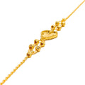 Fancy Heart 21k Gold Bracelet