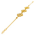 Dressy Floral 21k Gold Bracelet