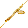 Dangling Heart 21k Gold Bracelet 