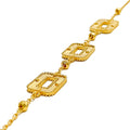 Reflective Rectangle 21k Gold Bracelet 