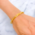 Twisted Glistening 22k Gold Bangle Bracelet 