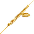 Upscale Heart 21k Gold Bracelet