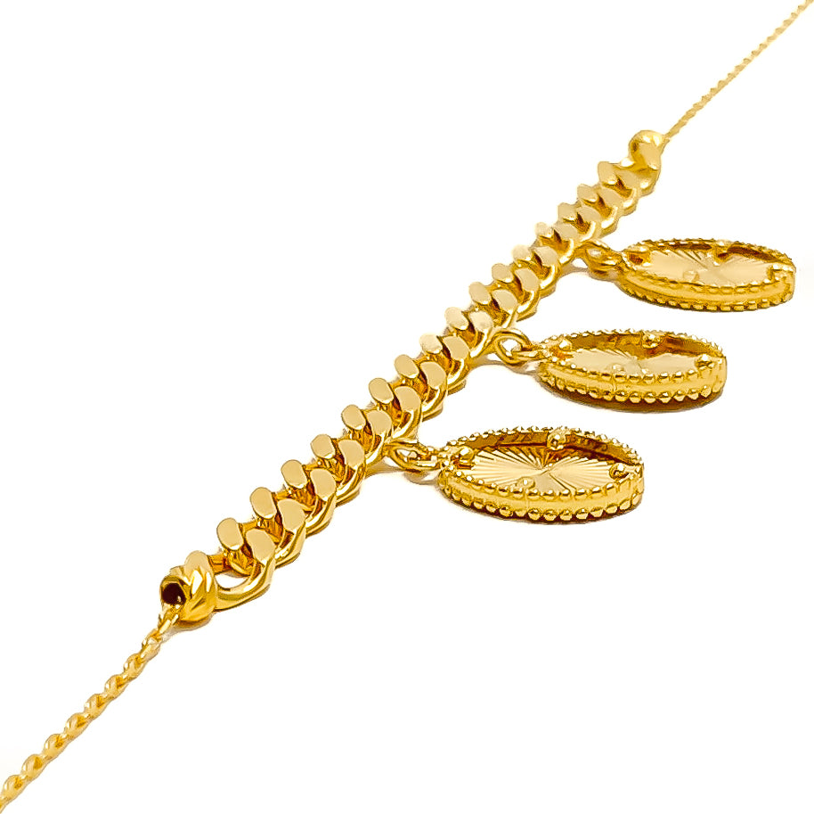 Magnificent Black Clover 21k Gold Bracelet – Andaaz Jewelers
